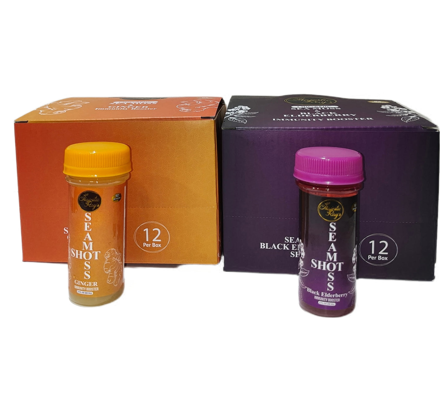 Sea Moss Immunity Booster Shots 2 oz, (Case of 12) per flavor.