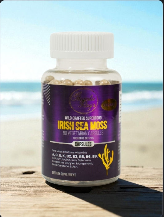 Organic Irish Sea Moss Pills 90 Count, (Case of 12).